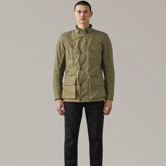 Belstaff Waymaster Technical Waxed Cotton Jacket Olive (Image 4) - ThrottleChimp