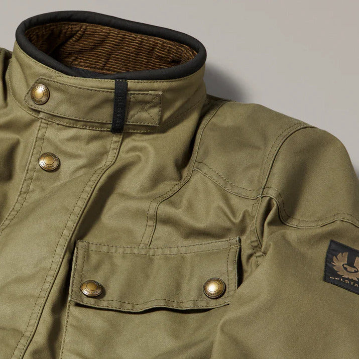 Belstaff Waymaster Technical Waxed Cotton Jacket Olive (Image 8) - ThrottleChimp