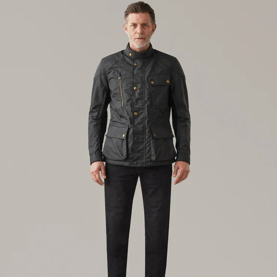 Belstaff Waymaster Technical Waxed Cotton Jacket Black (Image 3) - ThrottleChimp