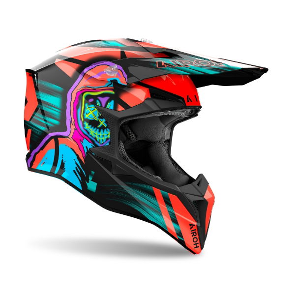 Airoh Wraaap Cyber MX Helmet Gloss Orange FREE 1 YEAR Returns, FREE UK Delivery | ThrottleChimp