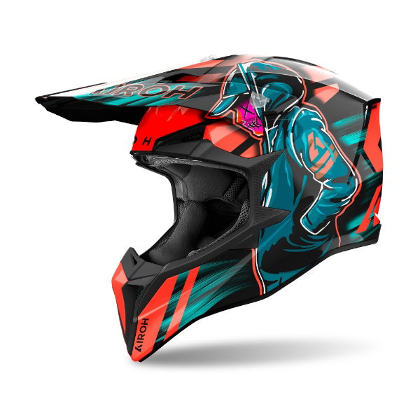 Airoh Wraaap Cyber MX Helmet Gloss Orange FREE 1 YEAR Returns, FREE UK Delivery | ThrottleChimp