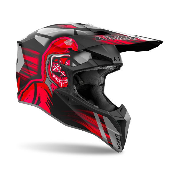 Airoh Wraaap Cyber MX Helmet Matt Red FREE 1 YEAR Returns, FREE UK Delivery | ThrottleChimp