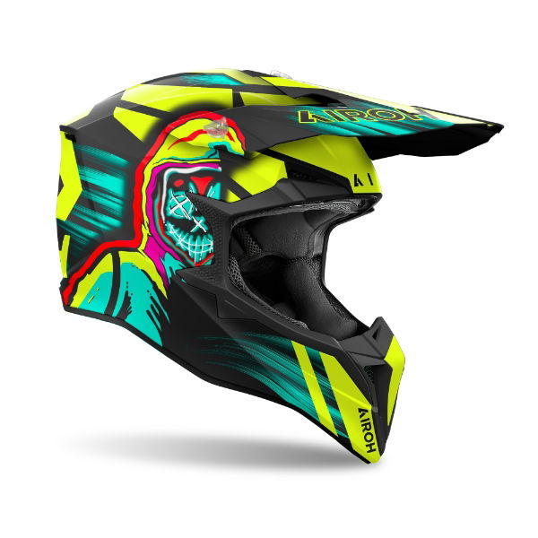 Airoh Wraaap Cyber MX Helmet Matt Yellow FREE 1 YEAR Returns, FREE UK Delivery | ThrottleChimp