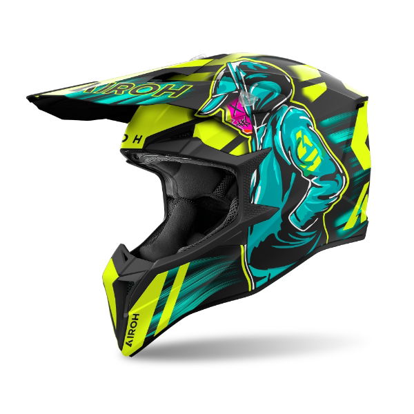 Airoh Wraaap Cyber MX Helmet Matt Yellow FREE 1 YEAR Returns, FREE UK Delivery | ThrottleChimp