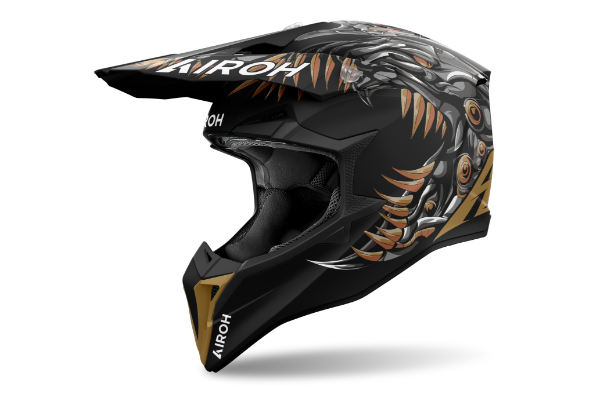 Airoh Wraaap MX Helmet Matt Cyborg FREE 1 YEAR Returns, FREE UK Delivery | ThrottleChimp