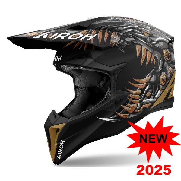 Airoh Wraaap MX Helmet Matt Cyborg FREE 1 YEAR Returns, FREE UK Delivery | ThrottleChimp