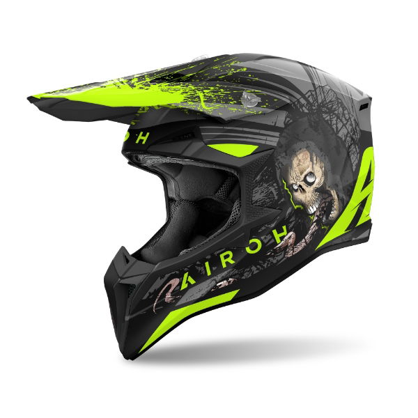 Airoh Wraaap MX Helmet Matt Darkness FREE 1 YEAR Returns, FREE UK Delivery | ThrottleChimp