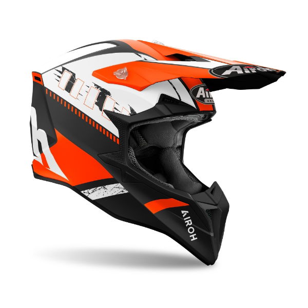 Airoh Wraaap Feel MX Helmet Matt Orange FREE 1 YEAR Returns, FREE UK Delivery | ThrottleChimp