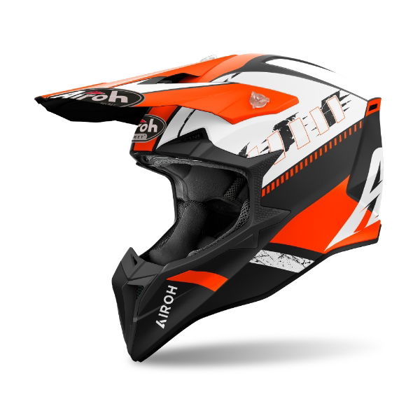 Airoh Wraaap Feel MX Helmet Matt Orange FREE 1 YEAR Returns, FREE UK Delivery | ThrottleChimp