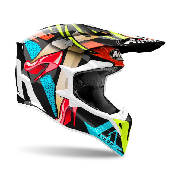 Airoh Wraaap MX Helmet Gloss Lollipop FREE 1 YEAR Returns, FREE UK Delivery | ThrottleChimp