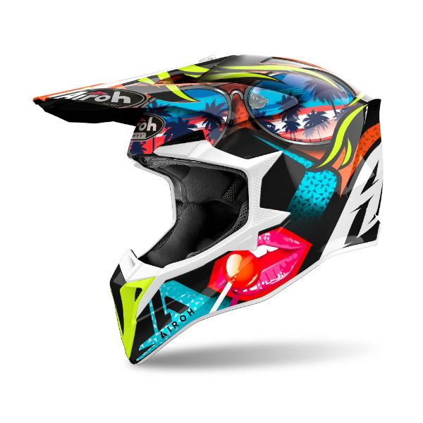 Airoh Wraaap MX Helmet Gloss Lollipop FREE 1 YEAR Returns, FREE UK Delivery | ThrottleChimp