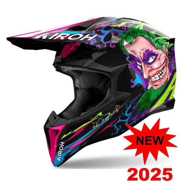 Airoh Wraaap MX Helmet Gloss Music FREE 1 YEAR Returns, FREE UK Delivery | ThrottleChimp