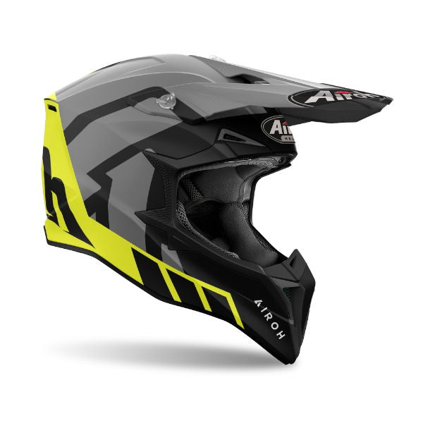 Airoh Wraaap Reloaded MX Helmet Matt Yellow FREE 1 YEAR Returns, FREE UK Delivery | ThrottleChimp