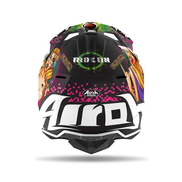 Airoh Wraap Youth MX Helmet Matt Pin Up FREE 1 YEAR Returns, FREE UK Delivery | ThrottleChimp