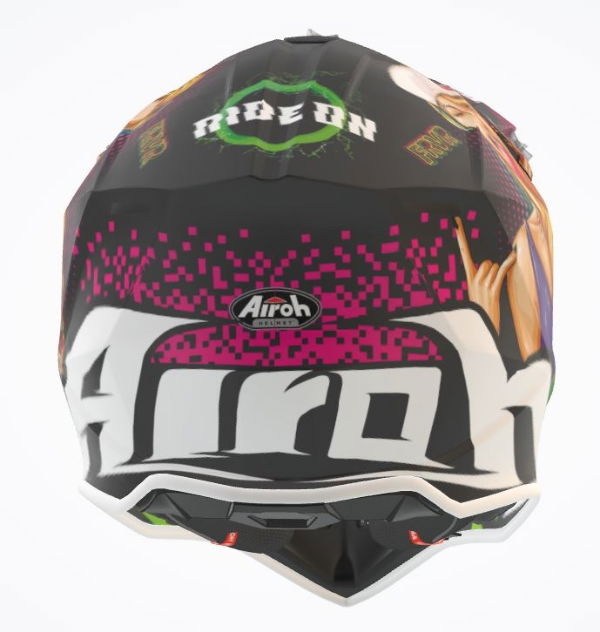 Airoh Wraap Youth MX Helmet Matt Pin Up FREE 1 YEAR Returns, FREE UK Delivery | ThrottleChimp