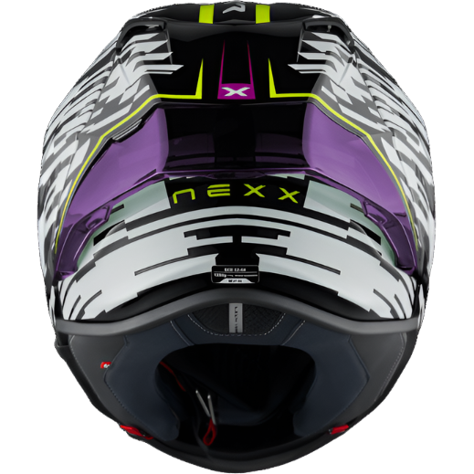 Nexx X.R3R Glitch Racer Full Face Helmet White / Neon FREE 1 YEAR Returns, FREE UK Delivery | ThrottleChimp