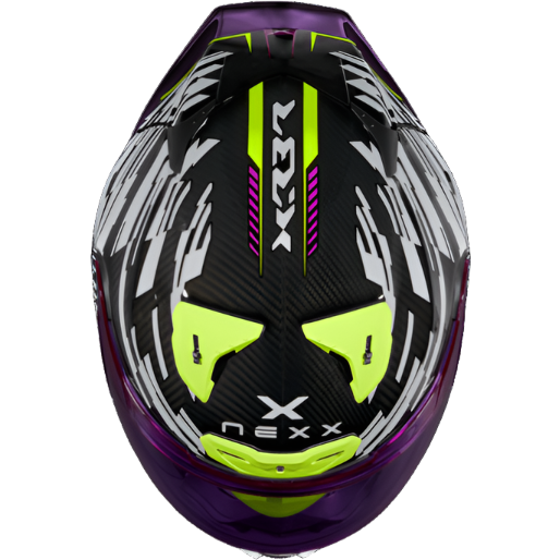 Nexx X.R3R Glitch Racer Full Face Helmet White / Neon FREE 1 YEAR Returns, FREE UK Delivery | ThrottleChimp