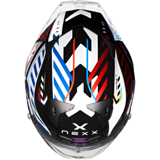 Nexx X.R3R Out Brake Full Face Helmet Black / White (Image 4) - ThrottleChimp