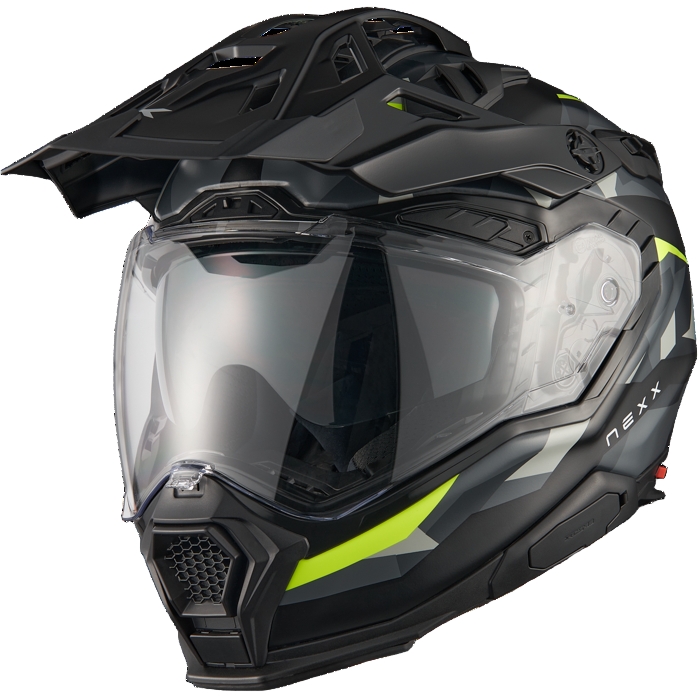 Nexx X.WED3 Trailmania Adventure Helmet Matt Grey / Neon (Image 4) - ThrottleChimp