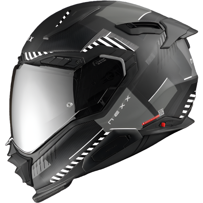 Nexx X.WST3 Fluence Full Face Helmet Matt Black / Silver - ThrottleChimp