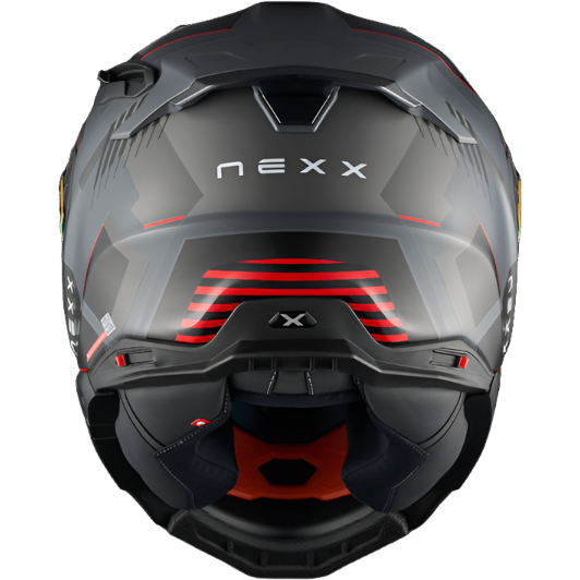 Nexx X.WST3 Fluence Full Face Helmet Matt Grey / Red (Image 4) - ThrottleChimp