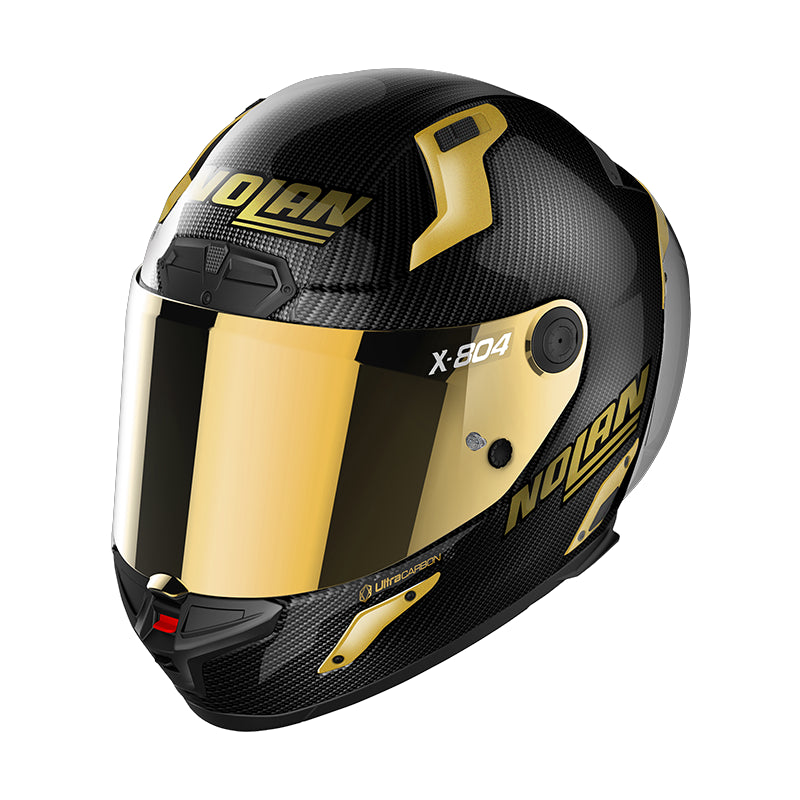 Nolan X-804 RS Ultra Carbon Golden Edition Full Face Helmet Carbon / Gold - ThrottleChimp