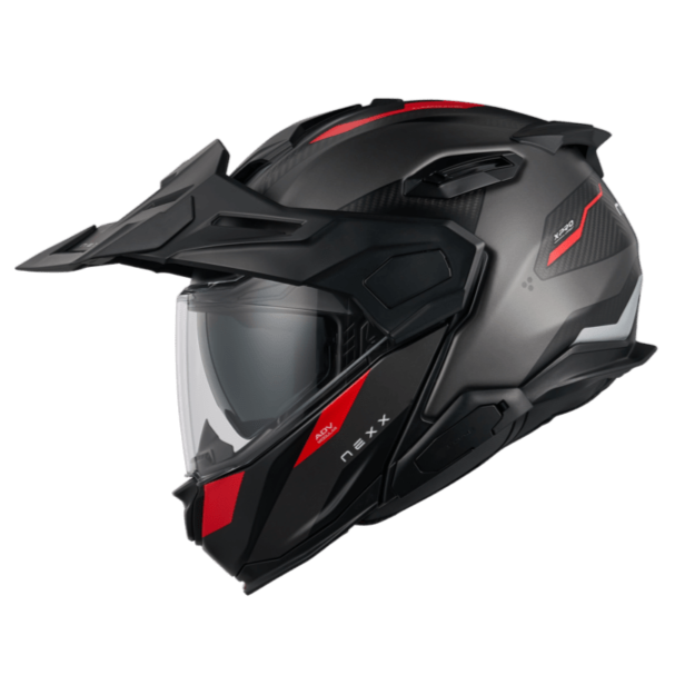 Nexx X.Lifecountry Terra Adventure Helmet Matt Grey / Red FREE 1 YEAR Returns, FREE UK Delivery | ThrottleChimp