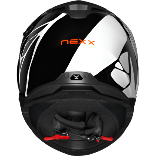 Nexx Y.100 B-Side Full Face Helmet Black / White (Image 3) - ThrottleChimp