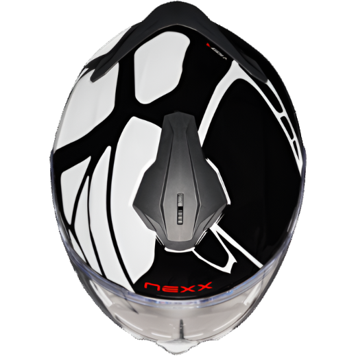 Nexx Y.100 B-Side Full Face Helmet Black / White (Image 4) - ThrottleChimp