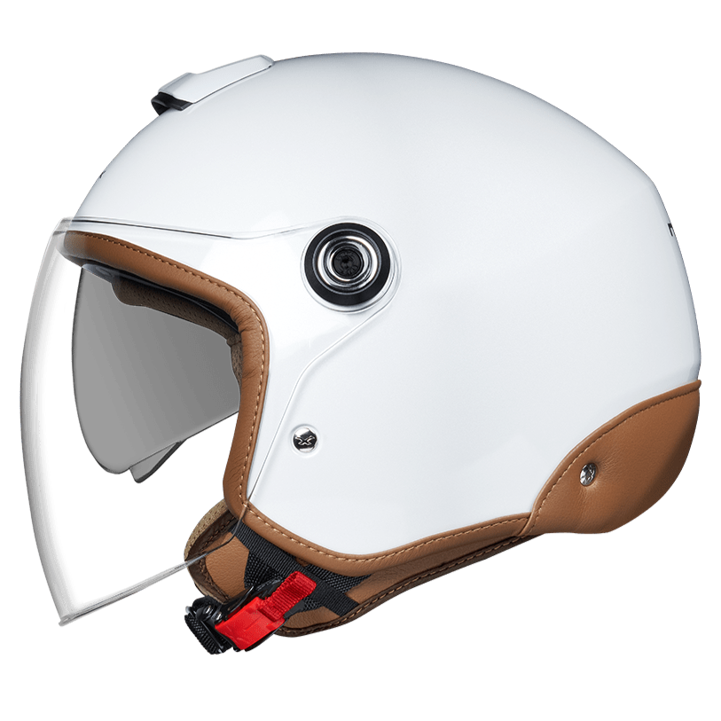 Nexx Y.10 Sunny Open Face Helmet White / Camel FREE 1 YEAR Returns, FREE UK Delivery | ThrottleChimp