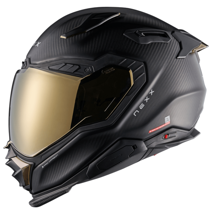 Nexx X.WST3 Zero Pro Full Face Helmet Matt Carbon / Gold FREE 1 YEAR Returns, FREE UK Delivery | ThrottleChimp