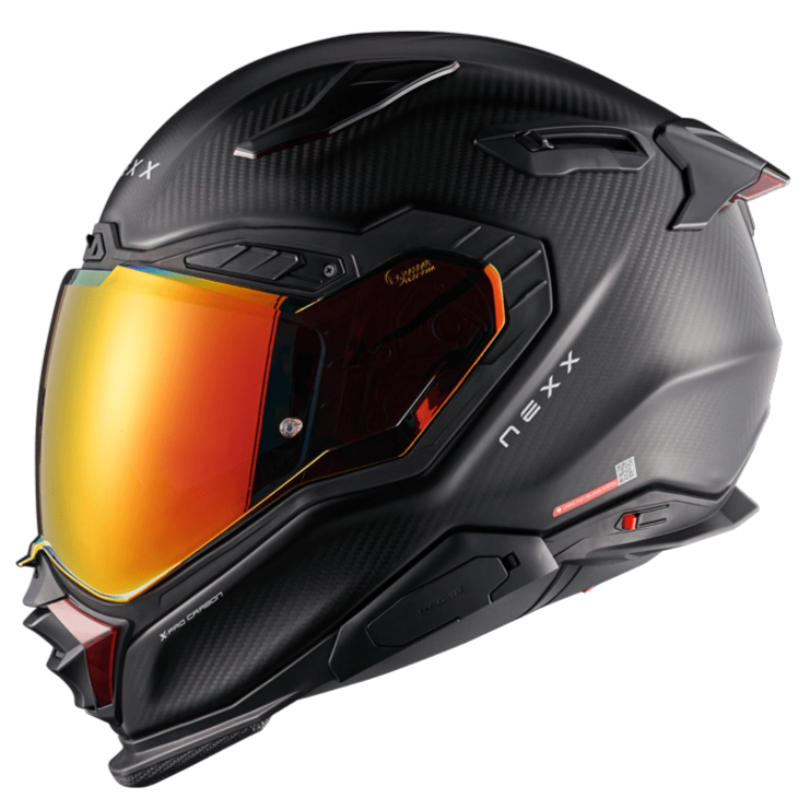 Nexx X.WST3 Zero Pro Full Face Helmet Matt Carbon / Red FREE 1 YEAR Returns, FREE UK Delivery | ThrottleChimp