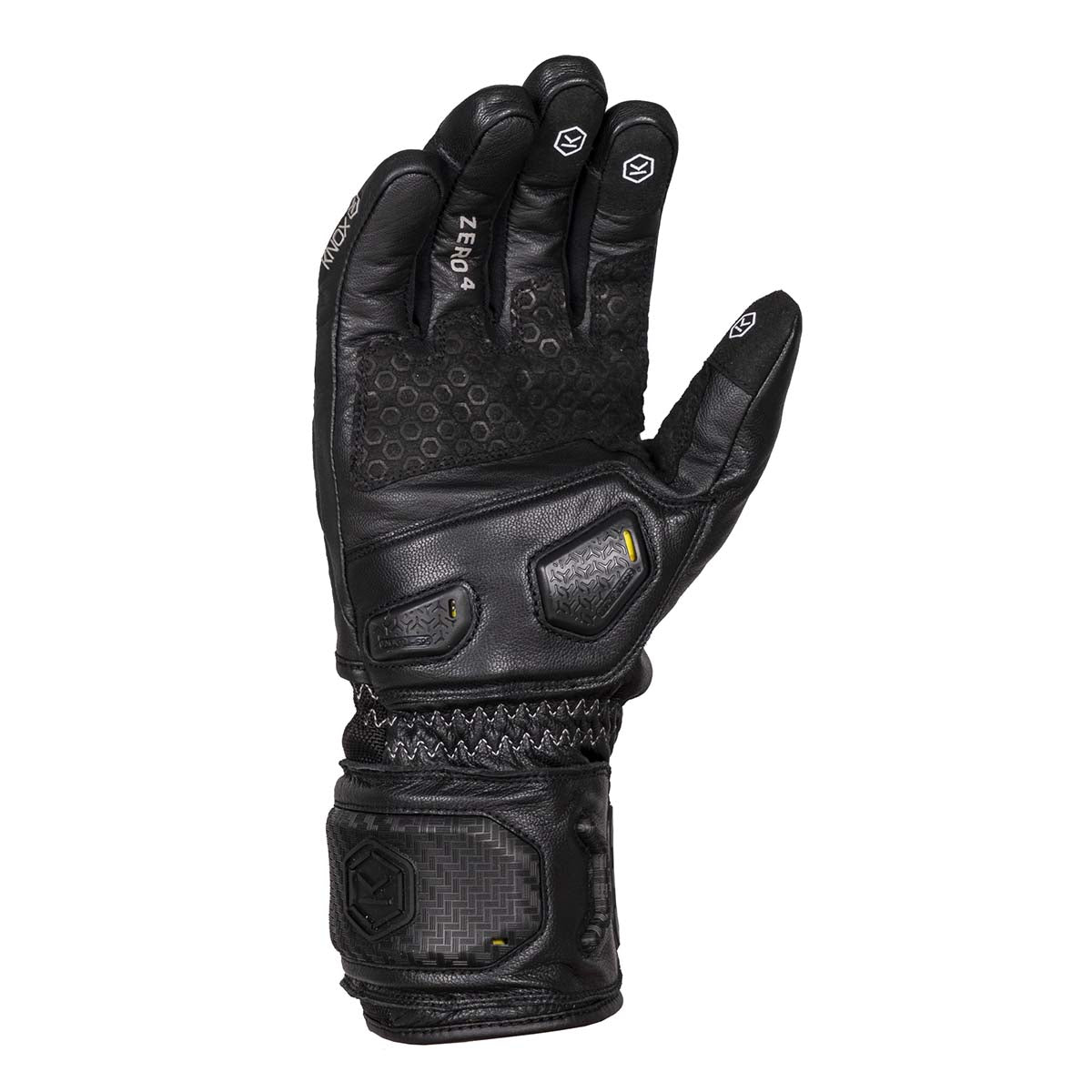 Knox Zero 4 Waterproof Leather Gloves Black FREE 1 YEAR Returns, FREE UK Delivery | ThrottleChimp