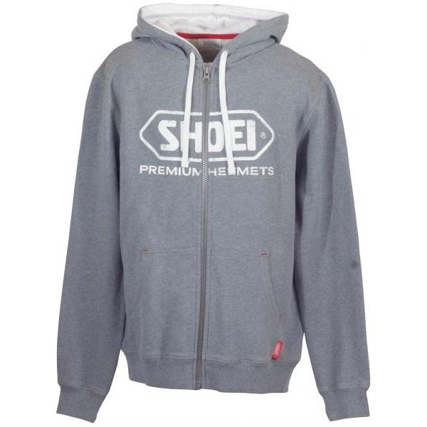 Shoei Vintage 2 Zipped Hoodie Grey - ThrottleChimp