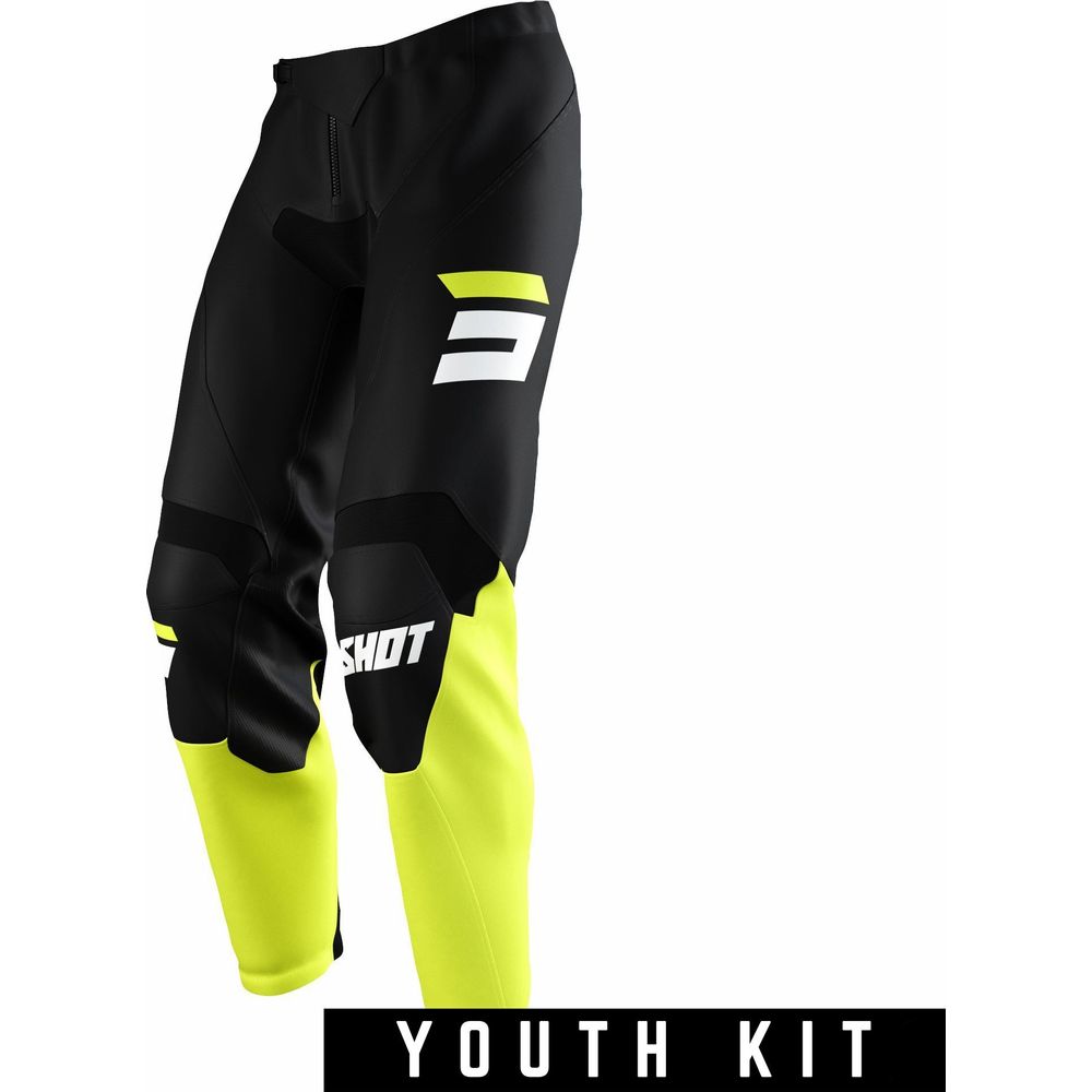 Shot Raw Youth Trouser Burst Neon Yellow - ThrottleChimp