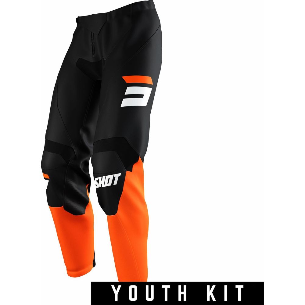 Shot Raw MX Youth Trouser Burst Orange - ThrottleChimp