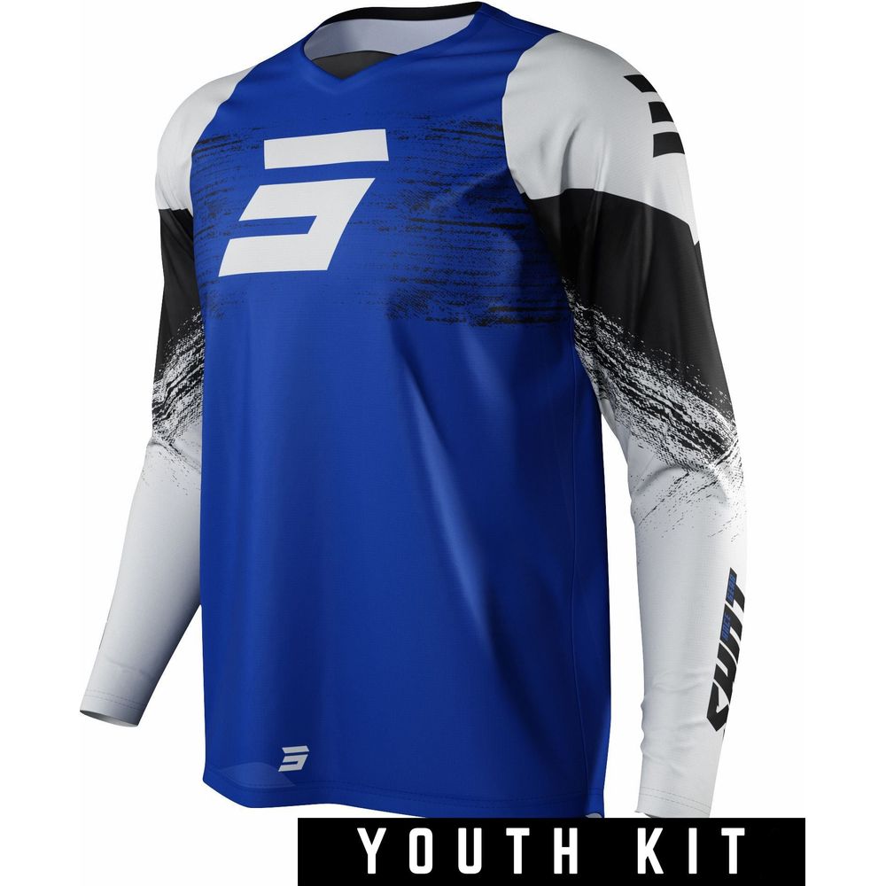 Shot Raw Youth Jersey Burst Blue - ThrottleChimp