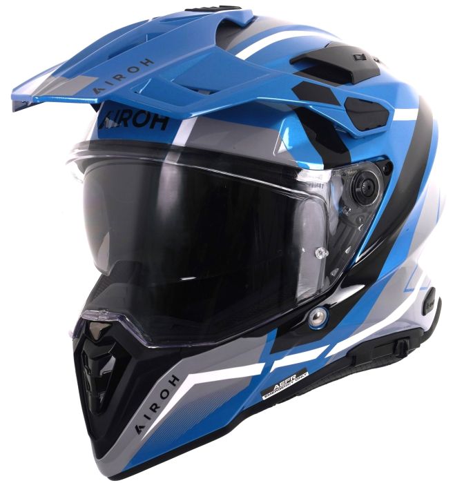 Airoh Commander 2 Adventure Helmet Mavick Cerulean Blue FREE 1 YEAR Returns, FREE UK Delivery | ThrottleChimp