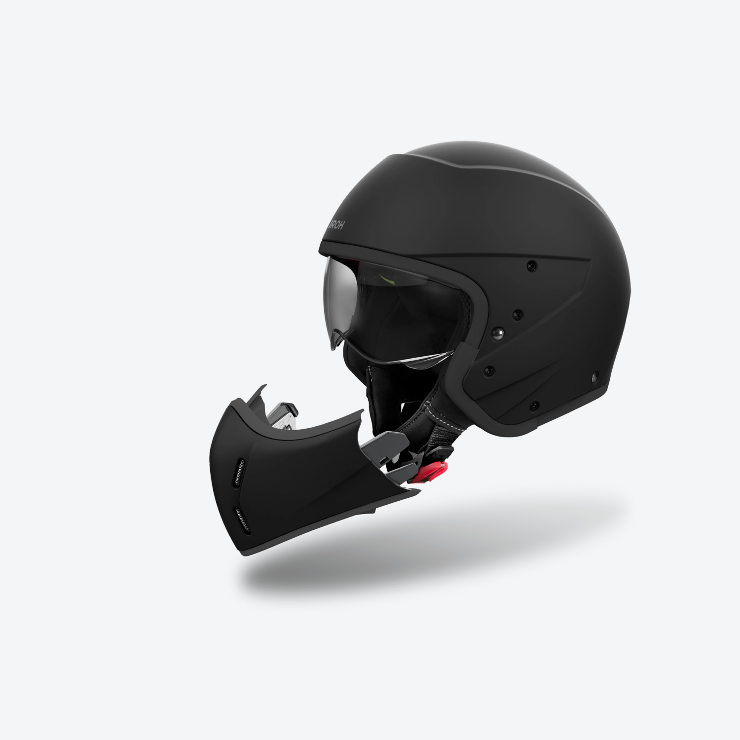 Airoh J-110 Convertible Helmet Matt Black FREE 1 YEAR Returns, FREE UK Delivery | ThrottleChimp