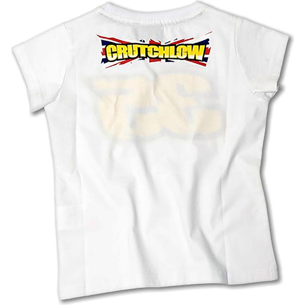 VR46 Bi Kids T-Shirt Crutchlow 35 White (Image 2) - ThrottleChimp