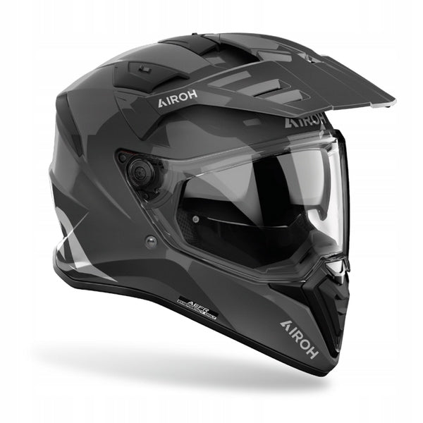 Airoh Bandit Adventure Helmet Color Gloss Dark Grey FREE 1 YEAR Returns, FREE UK Delivery | ThrottleChimp