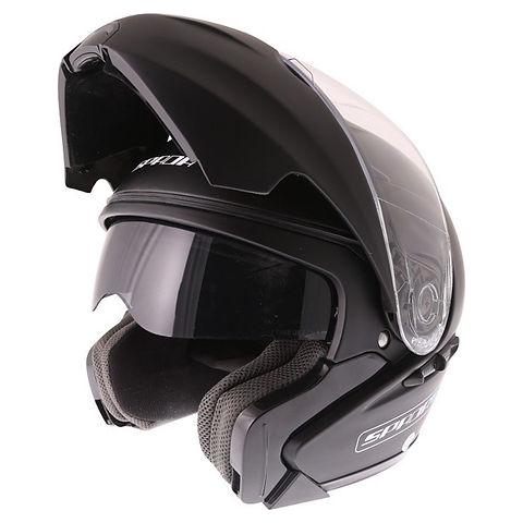 Spada Reveal Flip-Up Helmet Black (Image 2) - ThrottleChimp