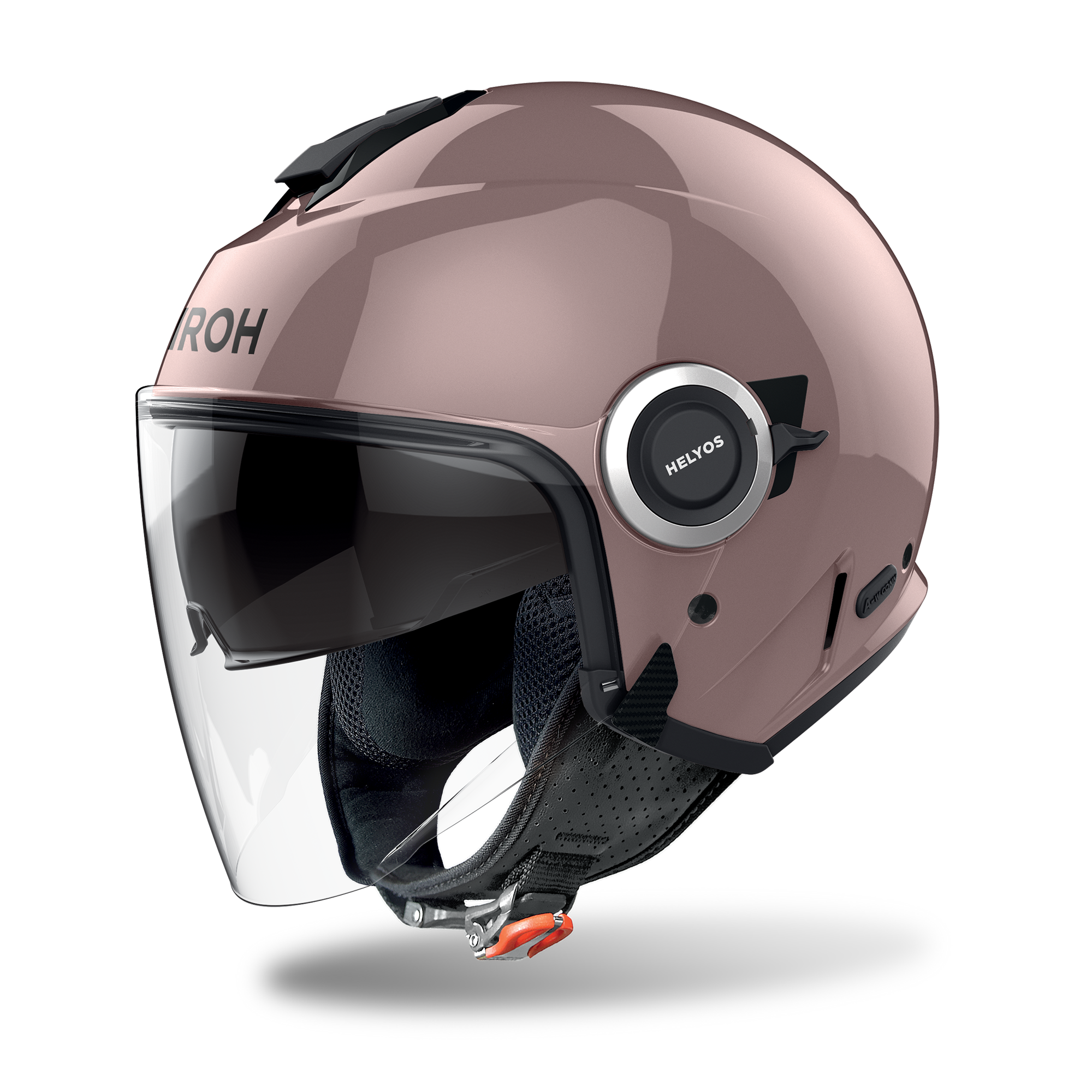 Airoh Helyos Open Face Helmet Metallic Rose FREE 1 YEAR Returns, FREE UK Delivery | ThrottleChimp