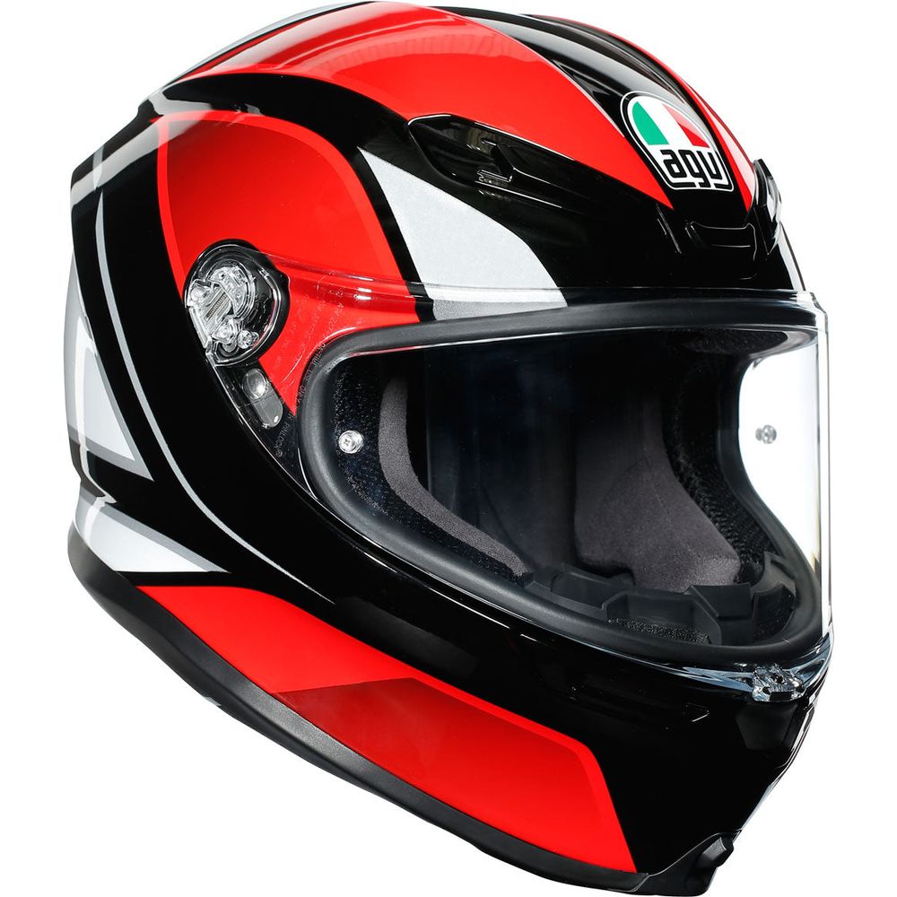 AGV K6 Hyphen Full Face Helmet Black / Red / White - ThrottleChimp