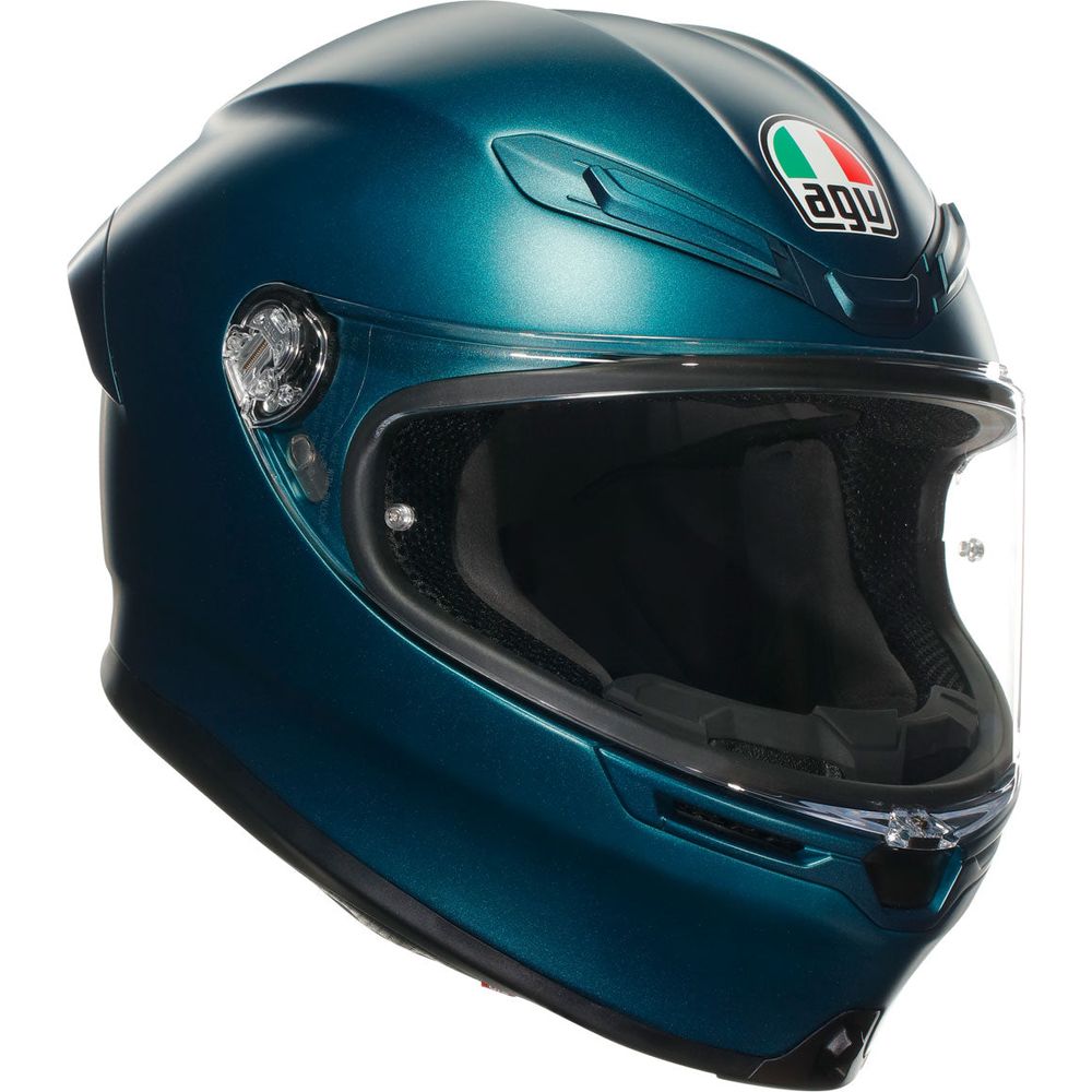 AGV K6-S Solid Full Face Helmet Petrolio Blue - ThrottleChimp
