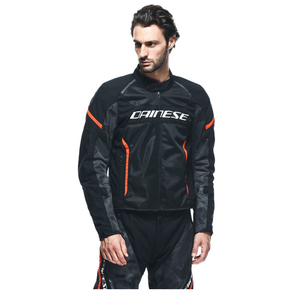 Dainese Air Frame 3 Textile Jacket Black / Red FREE 1 YEAR Returns, FREE UK Delivery | ThrottleChimp