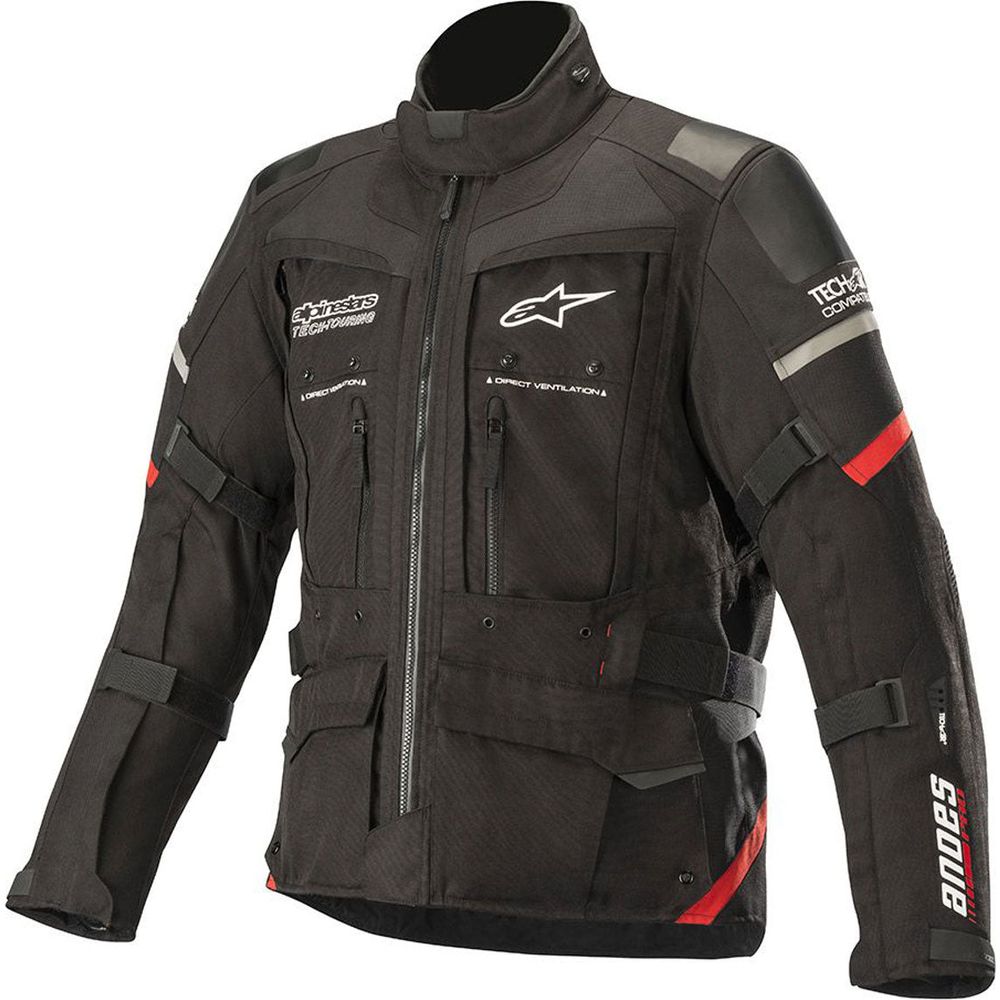 Alpinestars Andes Pro Drystar Tech-Air Compatible All Weather Textile Jacket Red / Black - ThrottleChimp