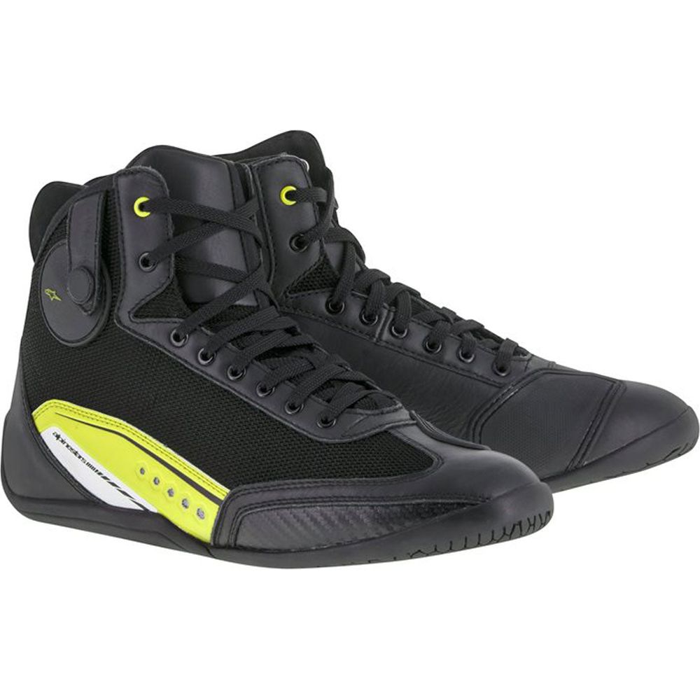 Alpinestars AST 1 Riding Shoes Black / Fluo Yellow - ThrottleChimp