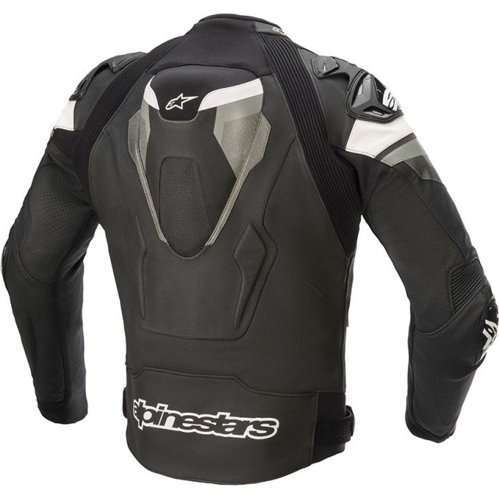 Alpinestars Atem V4 Leather Jacket Black / Grey / White FREE 1 YEAR Returns, FREE UK Delivery | ThrottleChimp