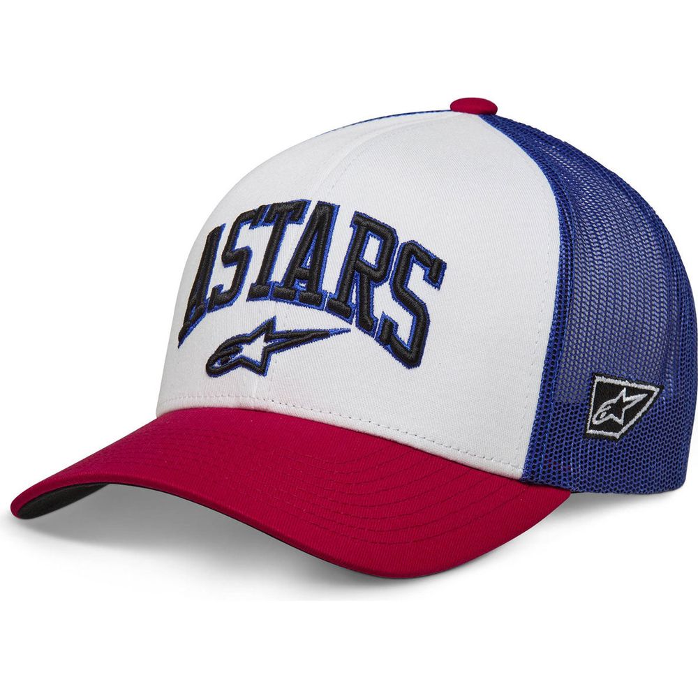 Alpinestars Dunker Trucker Cap White / Red / Blue - ThrottleChimp